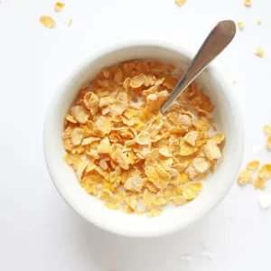 WHEAT FLAKES SERVED WITH HOT MILK